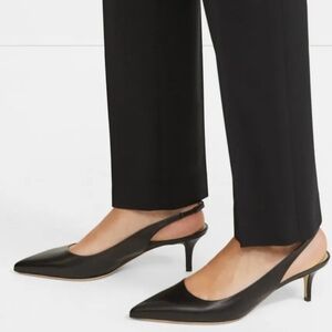 Theory city slingback,  nappa genuine Leather,black,made in Italy Nwt
